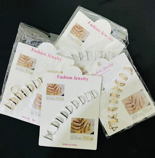 10-Piece Multi-Color Ring Set – Fashion Jewelry for Women & Girls 💍✨ OYE HOYE BAZAR