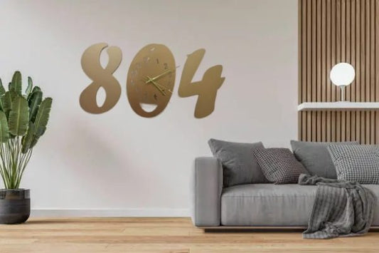 3D Wall Clock – Elegant Golden Color Wooden Timepiece OYE HOYE BAZAR
