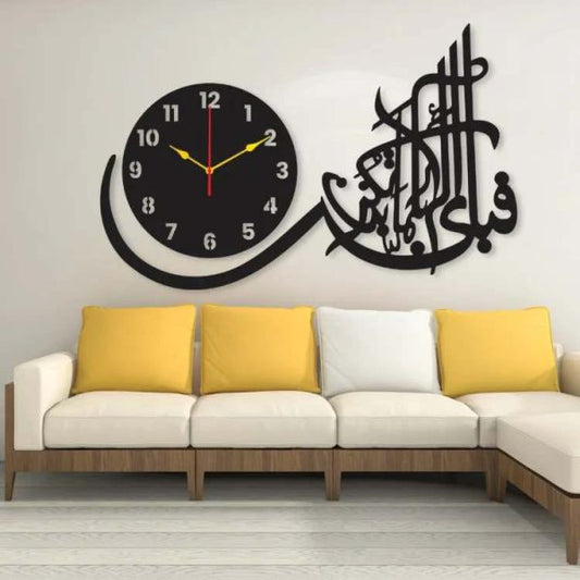 Enhance your home décor with our elegant 3D Wooden Wall Clock OYE HOYE BAZAR