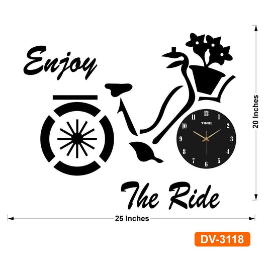 3D Bicycle Design Wall Clock OYE HOYE BAZAR