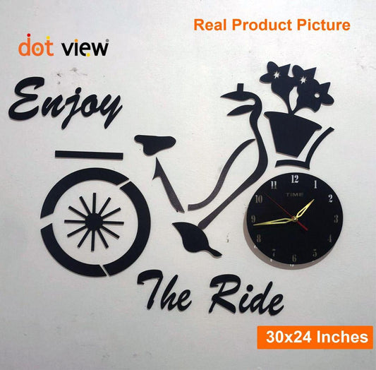 3D Bicycle Design Wall Clock OYE HOYE BAZAR