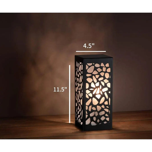 3D Laser-Cut Wooden Lamp – Elegant Rechargeable Table Lamp for Modern Décor OYE HOYE BAZAR